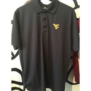 West Virginia navy blue collared shirt